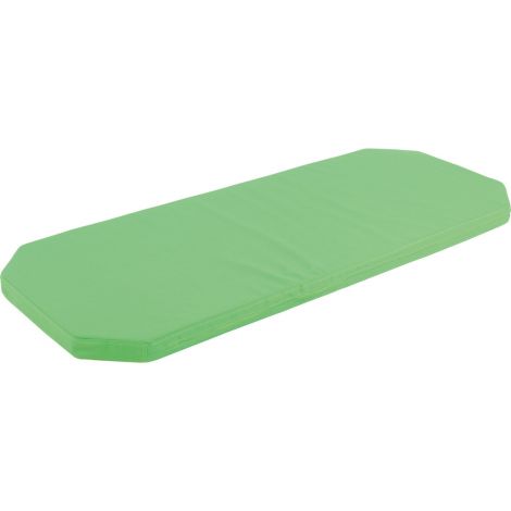 Saltea verde din spuma 125.5 x 51,5 x 5 cm, colturi tesite, pentru pat stivuibil, gradinita - imagine 7